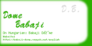 dome babaji business card